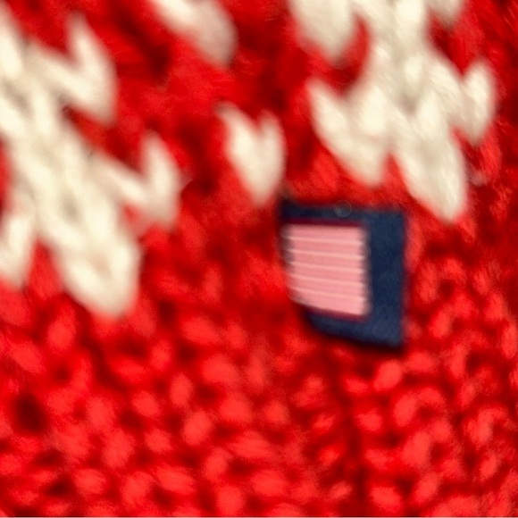 Polo by Ralph Lauren Red and White Turtleneck Sweater - Picture 6 of 7